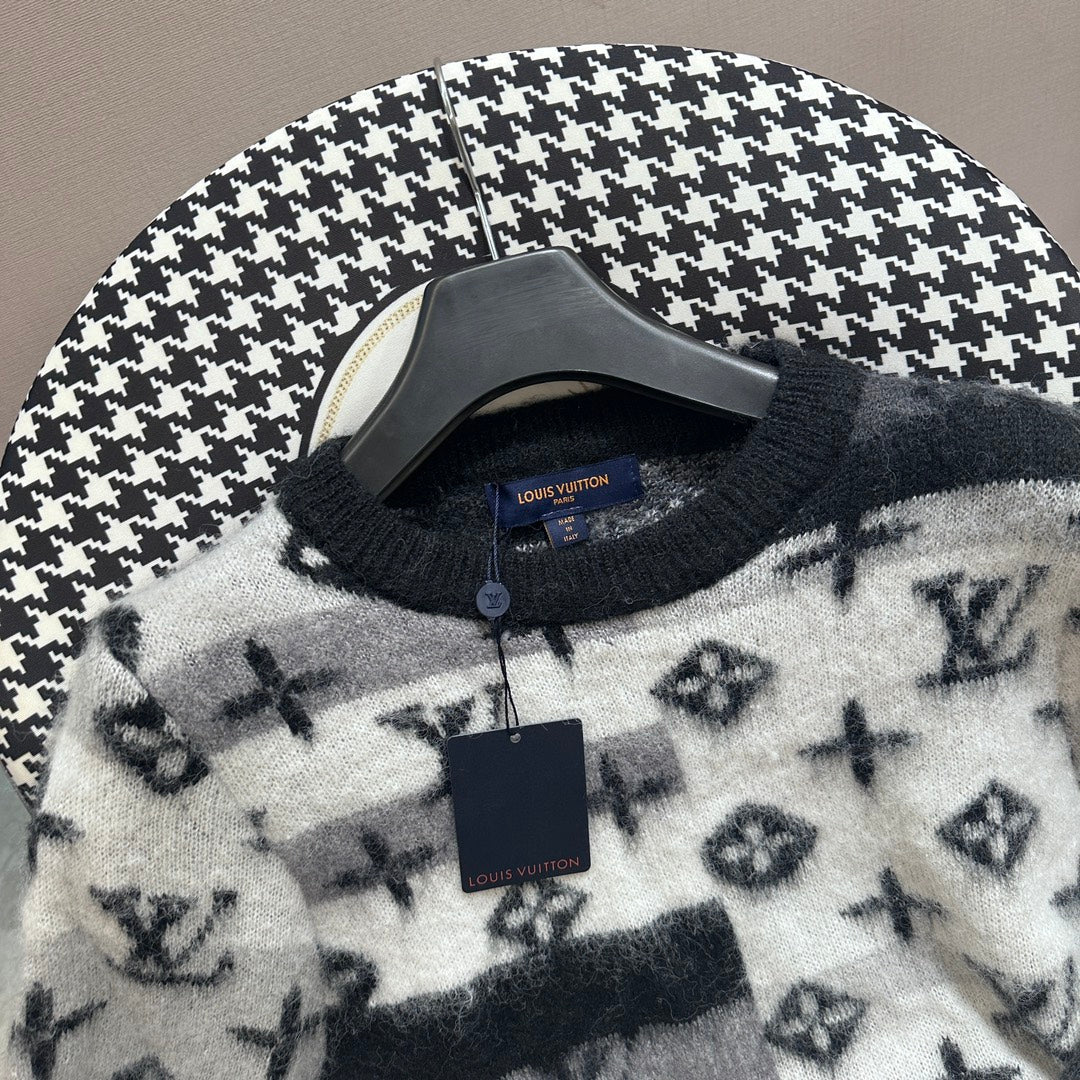 Sudadera Louis Vuitton Gray White Monogram