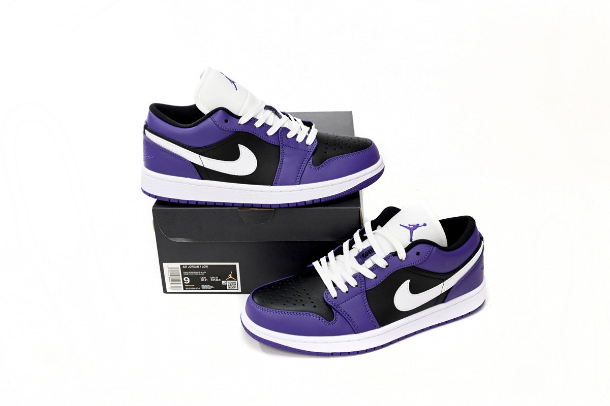 Jordan1 low Court Purple Black