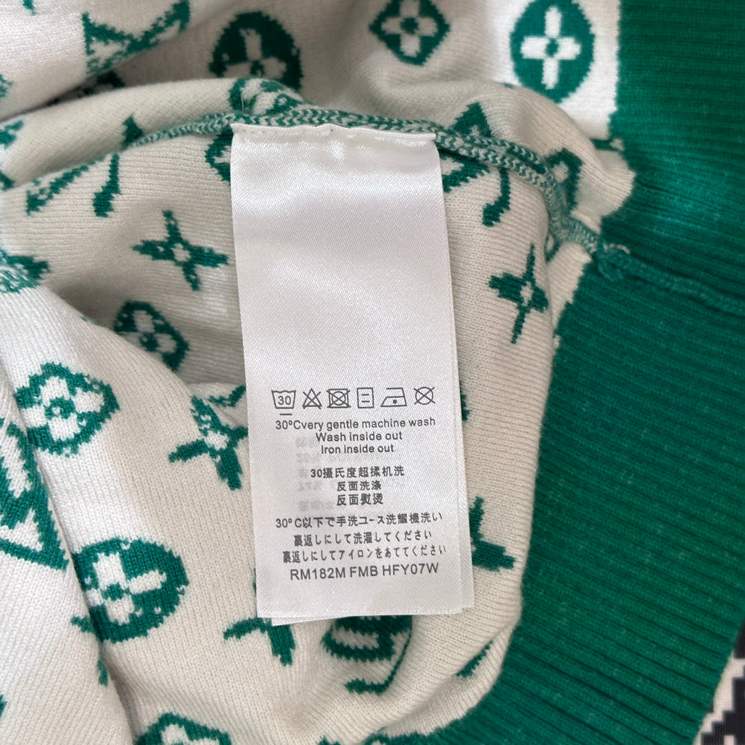 Sudadera Louis Vuitton Green faded monogram