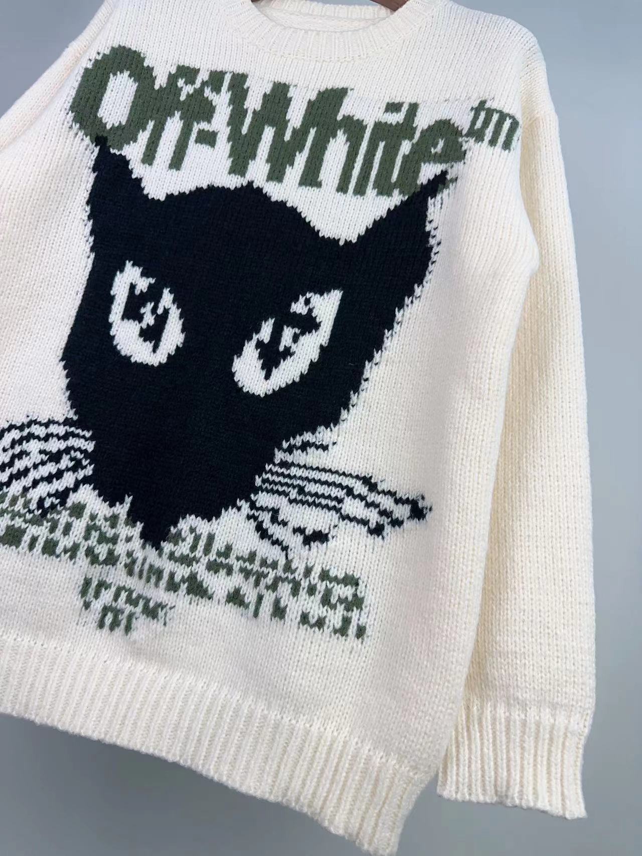 Sudadera OFF WHITE  Black cat