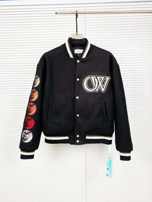 Chaqueta Universitaria OFF WHITE  Black OFF PLANETS