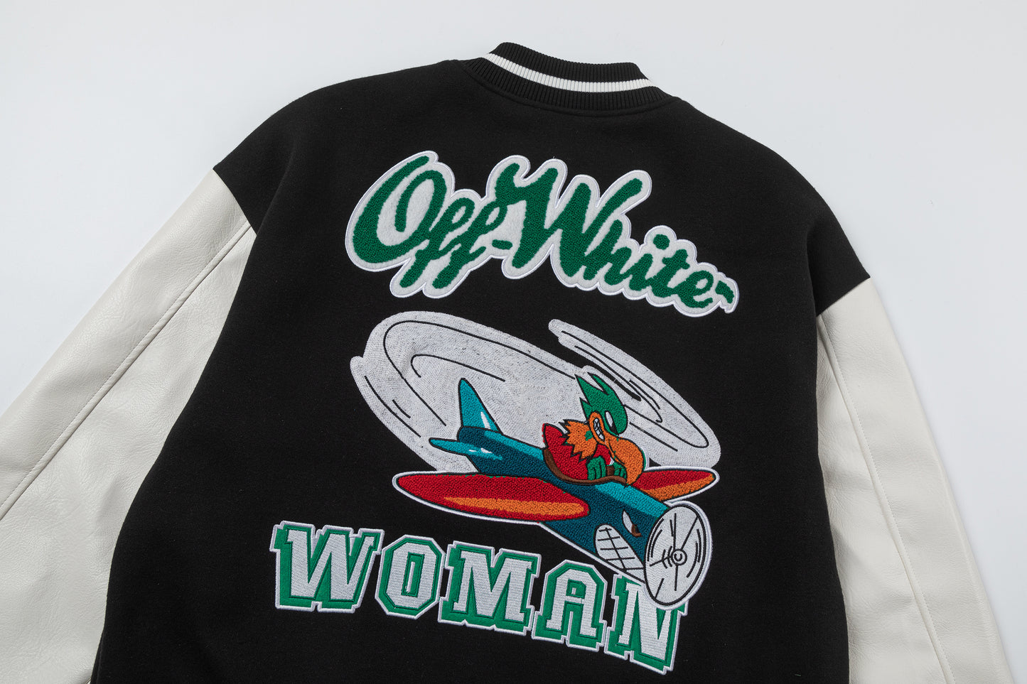 Chaqueta Universitaria OFF WHITE  WOMAN/GREEN