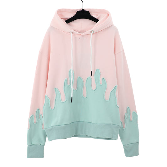 Sudadera Palm Angels Pink with Blue Flames