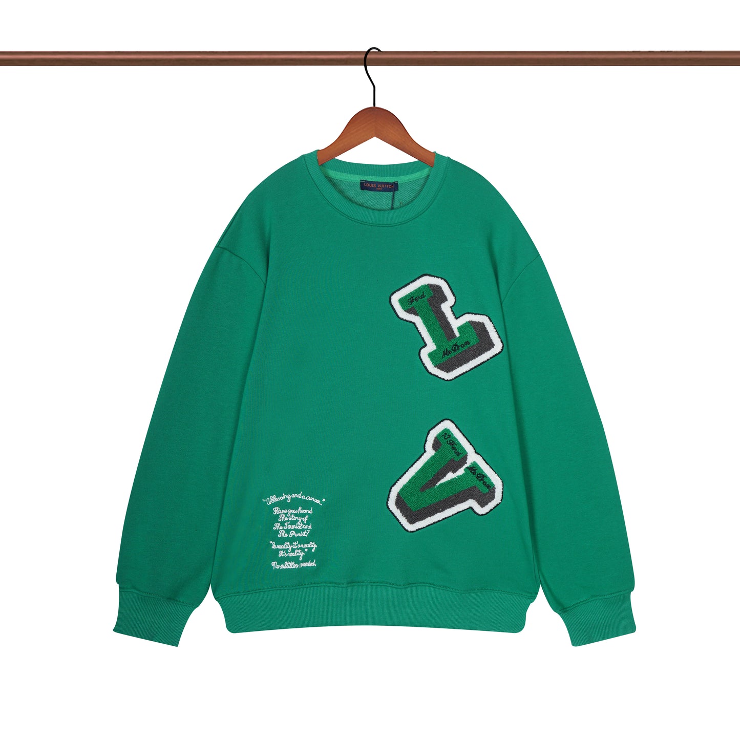 Sudadera Louis Vuitton Green Floated Logo