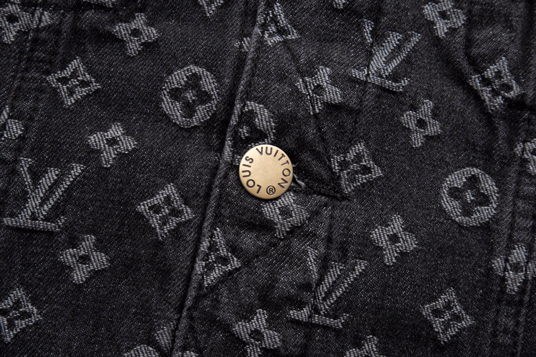 Chaqueta mezclilla Louis Vuitton Supreme monogram black