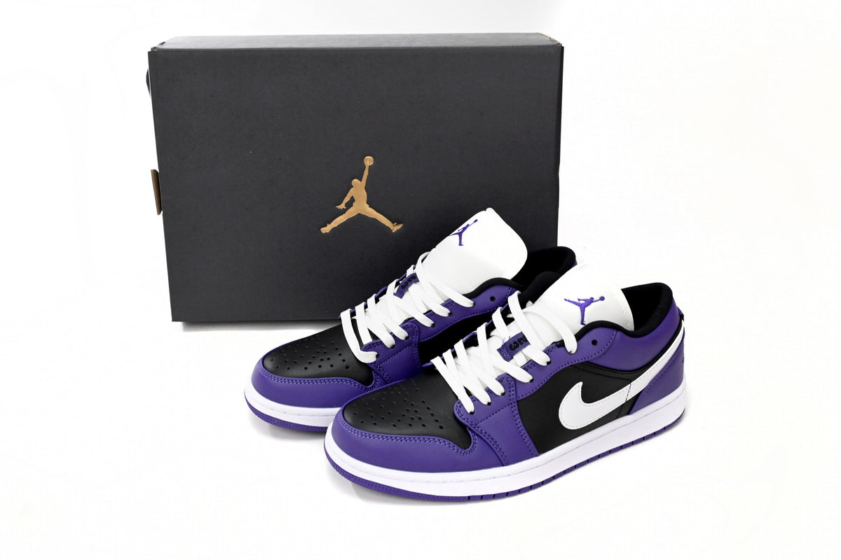 Jordan1 low Court Purple Black