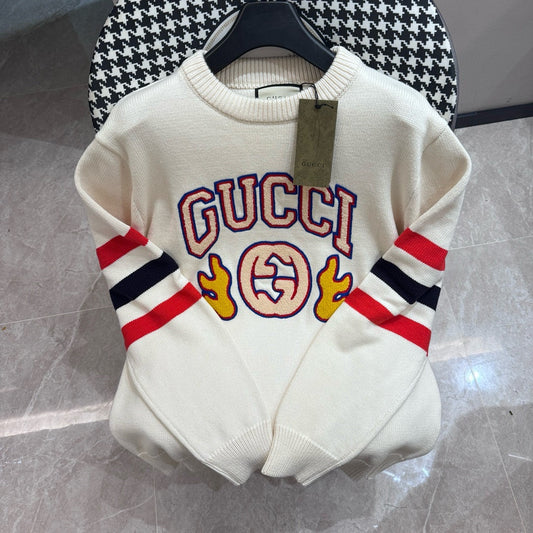 Sudadera Gucci flame Logo Blanco