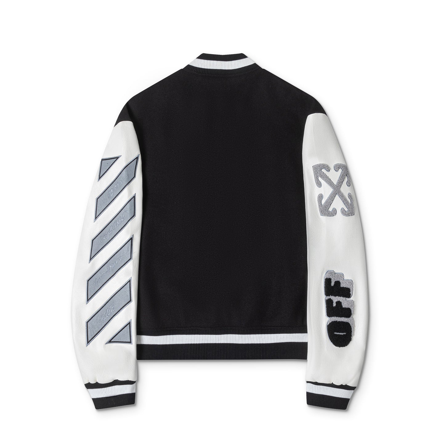 Chaqueta Universitaria OFF WHITE  Black Style