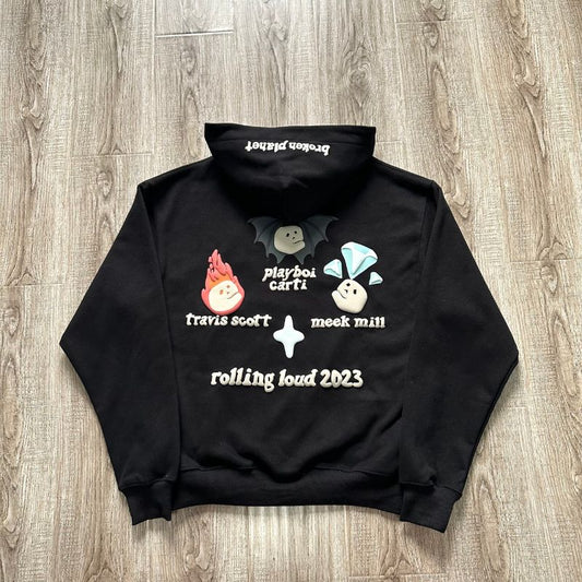 Sudadera Kanye west Travis scott X Playboy Carti X Meek mill Rolling Loud