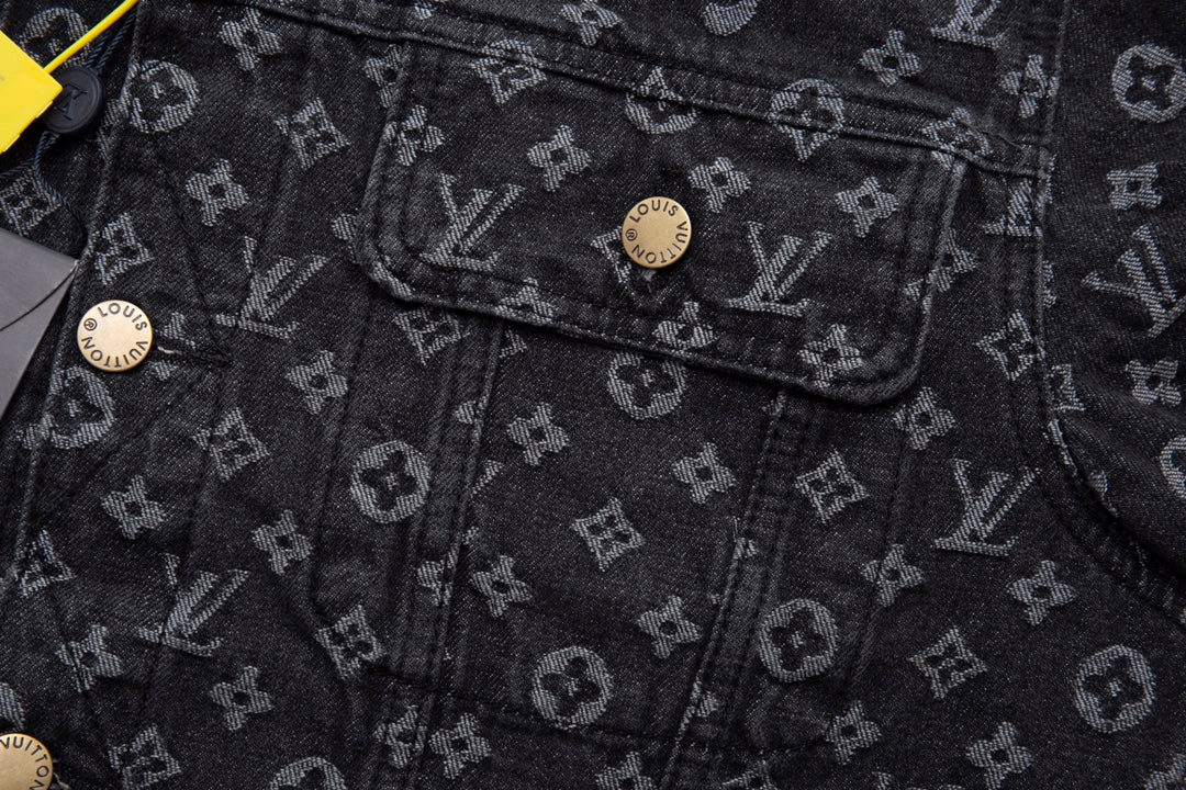 Chaqueta mezclilla Louis Vuitton Supreme monogram black