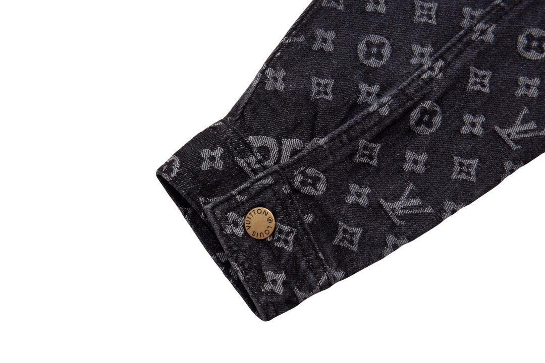 Chaqueta mezclilla Louis Vuitton Supreme monogram black