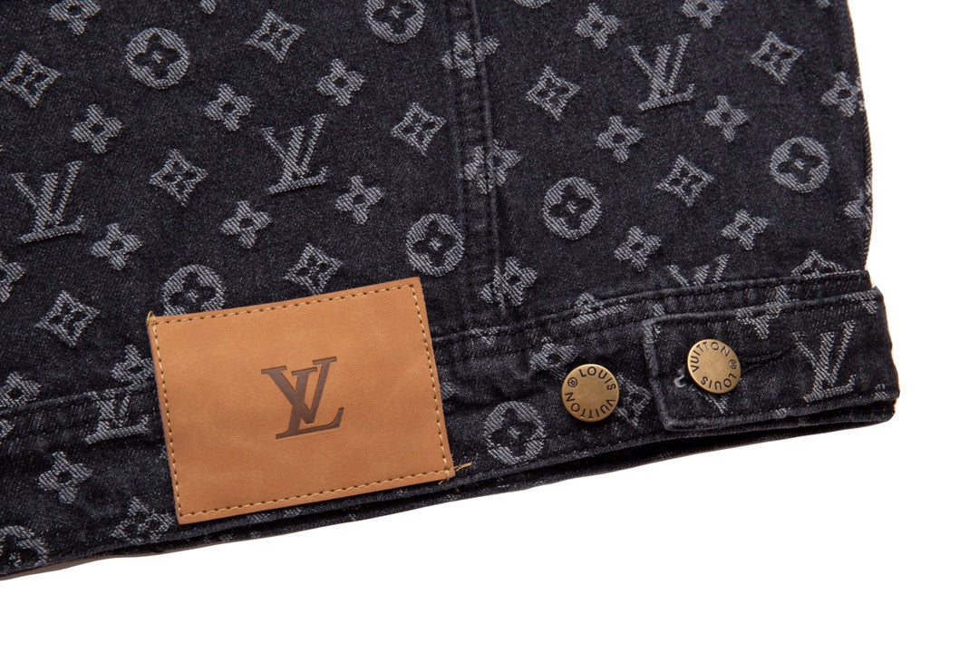 Chaqueta mezclilla Louis Vuitton Supreme monogram black