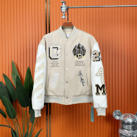 Chaqueta Universitaria OFF WHITE  White Out Abloh Milan