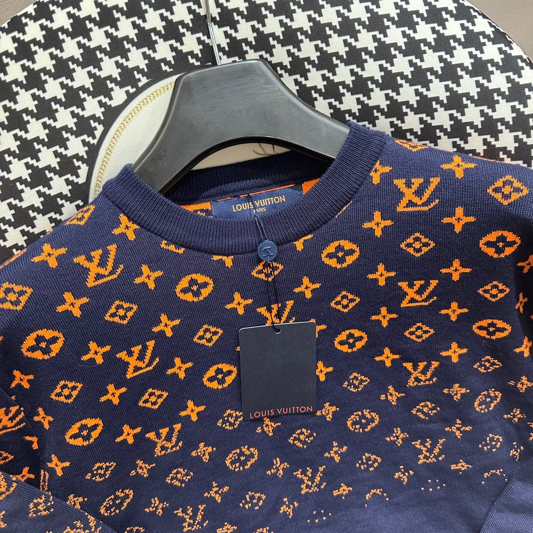 Sudadera Louis Vuitton orange faded monogram