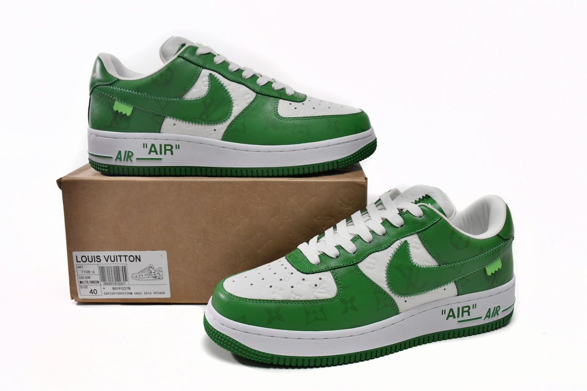 Nike Air Force 1 Low White Green Louis Vuitton