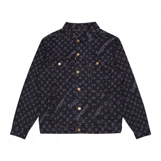 Chaqueta mezclilla Louis Vuitton Supreme monogram black