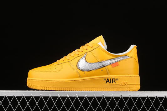 Nike Air Forces 1 OFF WHITE Gold University