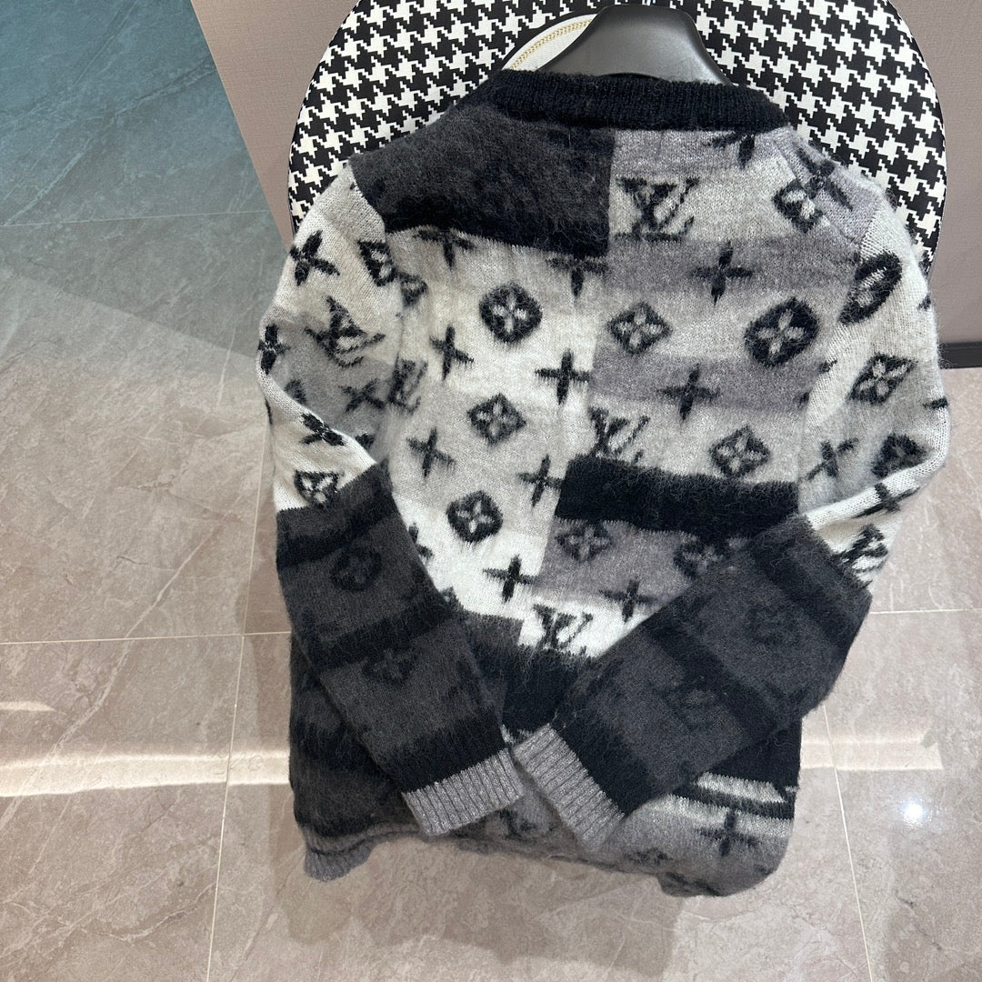 Sudadera Louis Vuitton Gray White Monogram