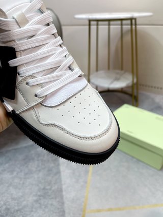 OFF-WHITE VULCANIZED HI TOP WHITE BLACK