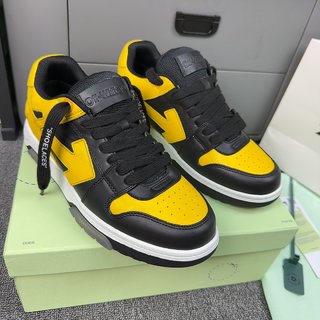 OFF-WHITE out of OFFICE low tops BLACK YELLOW