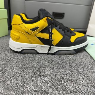 OFF-WHITE out of OFFICE low tops BLACK YELLOW