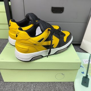 OFF-WHITE out of OFFICE low tops BLACK YELLOW