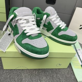 OFF-WHITE out of OFFICE low tops GREEN GREY