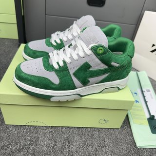 OFF-WHITE out of OFFICE low tops GREEN GREY