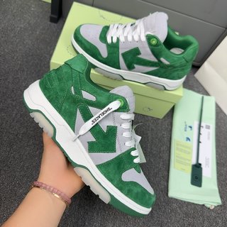 OFF-WHITE out of OFFICE low tops GREEN GREY