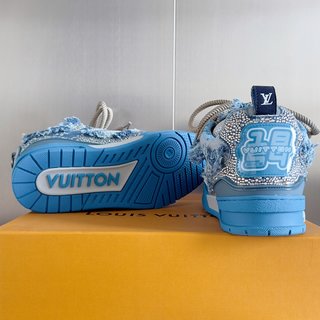 Louis Vuitton LV Trainer Skate Blue Swarovski Monogram