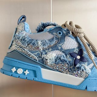 Louis Vuitton LV Trainer Skate Blue Swarovski Monogram