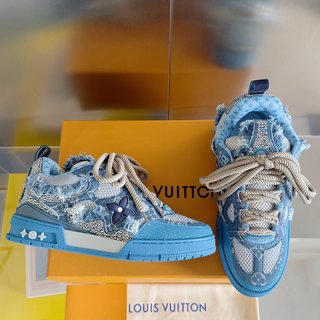 Louis Vuitton LV Trainer Skate Blue Swarovski Monogram