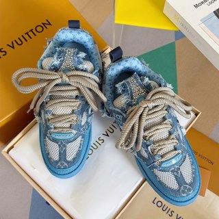 Louis Vuitton LV Trainer Skate Blue Swarovski Monogram