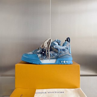 Louis Vuitton LV Trainer Skate Blue Swarovski Monogram