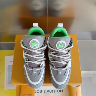 Louis Vuitton LV Trainer Skate Sneaker Grey green