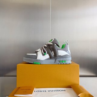 Louis Vuitton LV Trainer Skate Sneaker Grey green