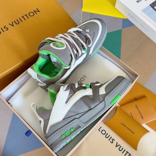 Louis Vuitton LV Trainer Skate Sneaker Grey green