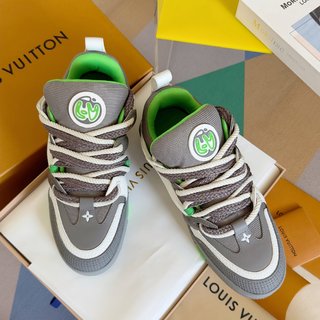 Louis Vuitton LV Trainer Skate Sneaker Grey green