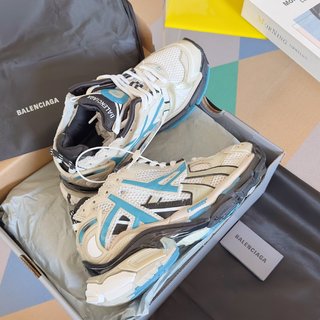 Balenciaga runner white yellow blue